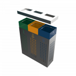 ALBRIS PC - poubelles de tri selectif en metal