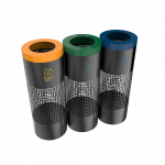 BELVEDERE PC - bacs de recyclage moderne et urbain en metal 