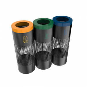 BELVEDERE PC - bacs de recyclage moderne et urbain en metal