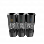 BELVEDERE PC - bacs de recyclage moderne et urbain en metal 