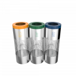 BELVEDERE SST - poubelles de tri selectif en acier inoxydable