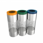 BELVEDERE SST - poubelles de tri selectif en acier inoxydable