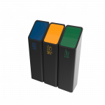 BONANZA PC - poubelles de tri selectif moderne en metal