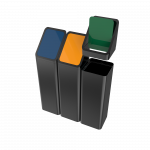 BONANZA PC - poubelles de tri selectif moderne en metal