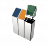 BONANZA SST - poubelles de tri selectif en acier inoxydable