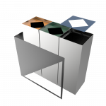 CIMON SST- poubelles de recyclage en acier inoxydable