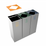 CIMON SST- poubelles de recyclage en acier inoxydable