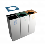 CIMON SST- poubelles de recyclage en acier inoxydable