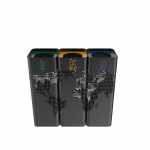 ECOMONDE PC - poubelles de tri selectif modernes en metal