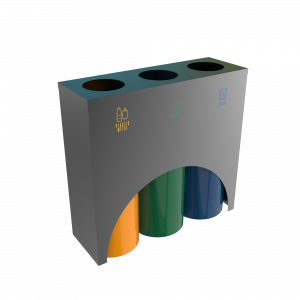 ELM PC - poubelles de recyclage en metal