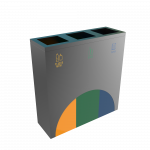 ELM PC - poubelles de recyclage en metal