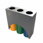 ELM PC - poubelles de recyclage en metal