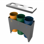 ELM PC - poubelles de recyclage en metal