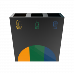 ELM PC - poubelles de recyclage en metal