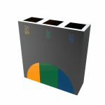 ELM PC - poubelles de recyclage en metal