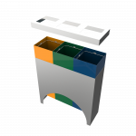 ELM SST - poubelles de recyclage modernes en acier
