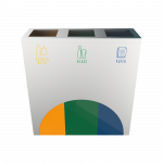 ELM SST - poubelles de recyclage modernes en acier