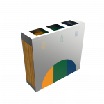 ELM SSTW - poubelles de tri selectif en acier et bois