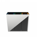 MEDELE PC - poubelles de recyclage en metal laque