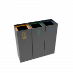 MEDELE PC - poubelles de recyclage en metal laque