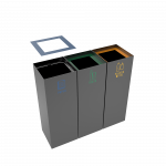 MEDELE PC - poubelles de recyclage en metal laque