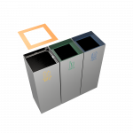MEDELE SST - poubelles de tri selectif en acier