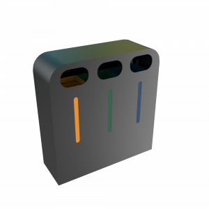 PEGAS PC - bacs de recyclage modernes en metal