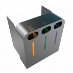 PEGAS PC - bacs de recyclage modernes en metal