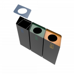 POLLUX PC - bacs de recyclage modernes en metal