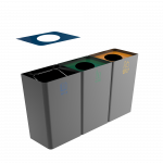 POLLUX PC - bacs de recyclage modernes en metal