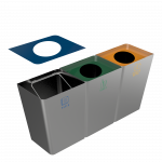 POLLUX SST - poubelles de recyclage en acier inoxydable