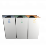 POLLUX SST - poubelles de recyclage en acier inoxydable
