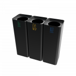 SALLIERE PC - poubelles de tri selectif modernes en metal laque