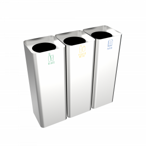 SALLIERE SST - bacs de recyclage modernes en acier inoxydable