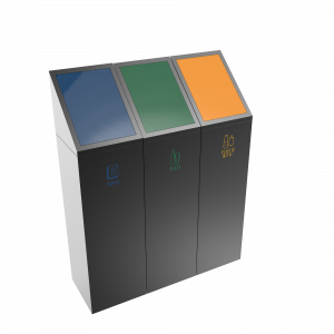 TODI PC - poubelles de tri selectif moderne en metal