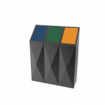 TODI PC - poubelles de tri selectif moderne en metal