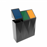 TODI PC - poubelles de tri selectif moderne en metal