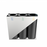 TRIOLET PC - poubelles de tri selectif en metal laque