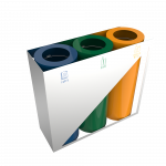 TRIOLET PC - poubelles de tri selectif en metal laque