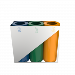 TRIOLET PC - poubelles de tri selectif en metal laque
