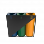 TRIOLET PC - poubelles de tri selectif en metal laque
