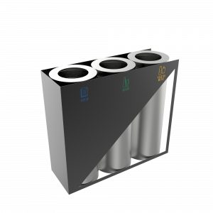 TRIOLET SST - poubelles de tri selectif en acier inoxydable