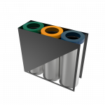 TRIOLET SST - poubelles de tri selectif en acier inoxydable