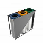 TRIOLET SST - poubelles de tri selectif en acier inoxydable