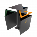 ZUPO PC - poubelles de recyclage modernes en metal
