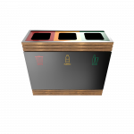 BREND PC - Poubelle élégante de recyclage en métal avec plusieurs compartiments_1