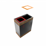 BREND PC - Poubelle élégante de recyclage en métal avec plusieurs compartiments_12