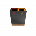 TACORA PC - Poubelle de recyclage ingénieuse en bois et en métal laqué_9