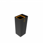 GEMINI PC poubelle compact en tôle d'extérieur avec cendrier_3
