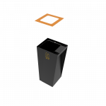 GEMINI PC poubelle compact en tôle d'extérieur avec cendrier_4